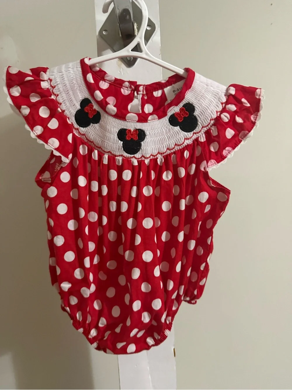 Smocked Minnie Mouse Bubble Romper